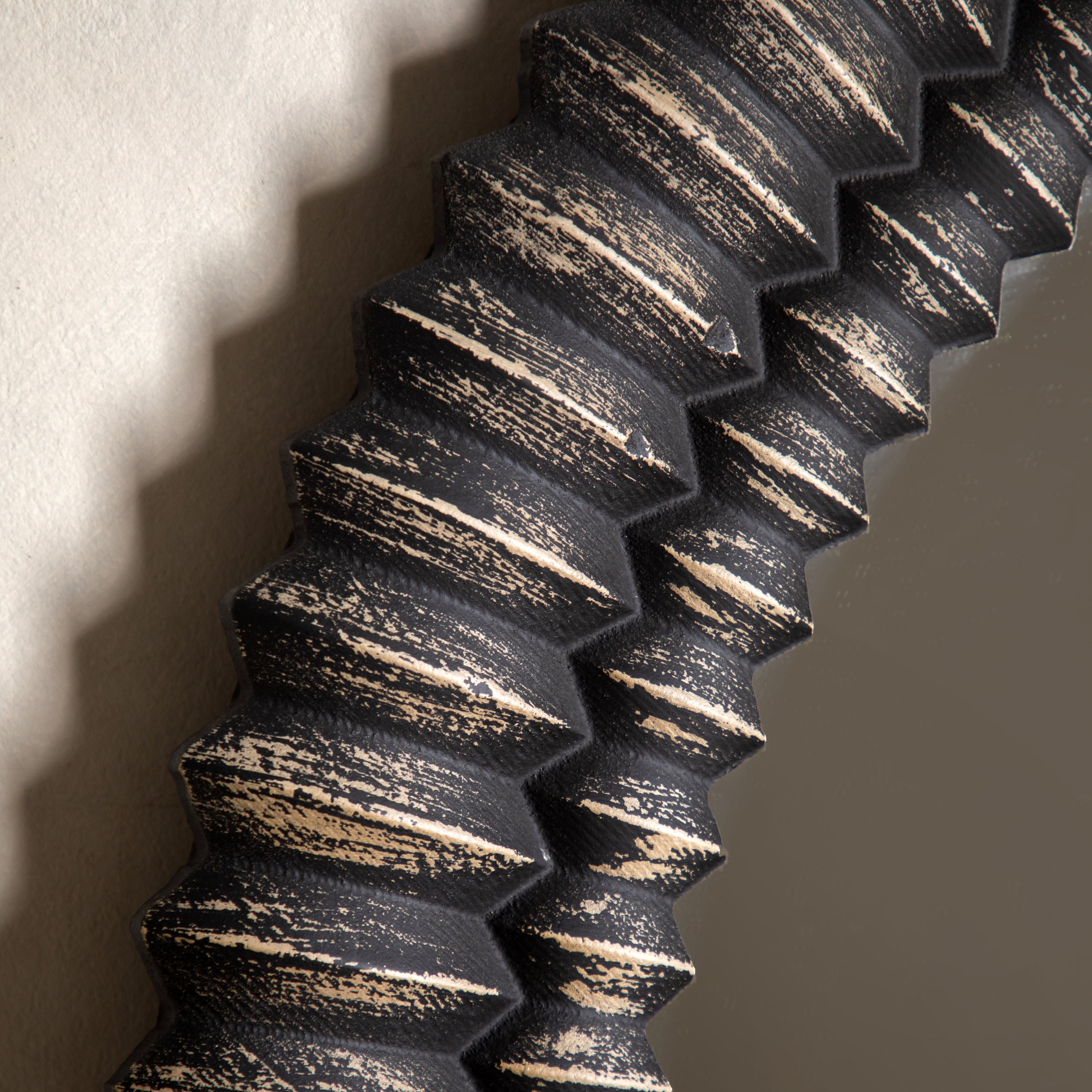 Chambery Arch Black Wash Full Length Leaner Mirror